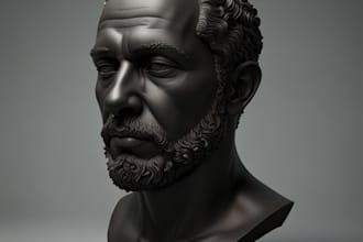 realistic 3d head model in zbrush face sculpt bust modeling stl file 3d printing