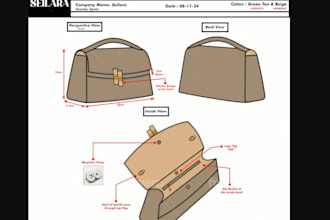 design your backpack handbag bag wallet and luggage and make a tech pack
