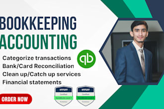manage accounting and monthly bookkeeping using quickbooks online and desktop