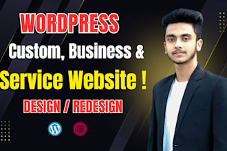 build a agency, law firm restaurant and custom website using wordpress elementor