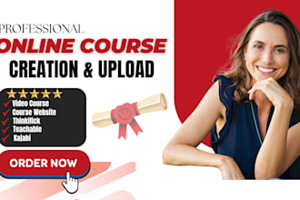 do online course creation, video course, upload to thinkifick, teachable, kajabi