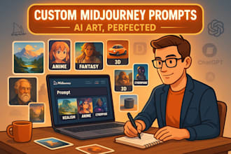 write custom prompt ai, chatgpt, midjourney image, art and video real generation