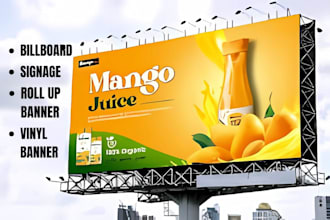 real estate billboard, signage, yard sign, signboard and vinyl roll up banner