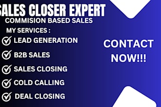 commission based sales, b2b sales closer, high ticket sales