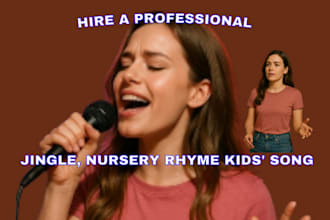 compose and produce jingle, kids song, children music, nursery rhymes
