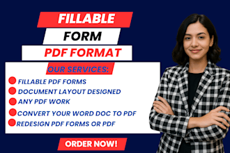 professionally design or create fillable PDF forms with advanced features