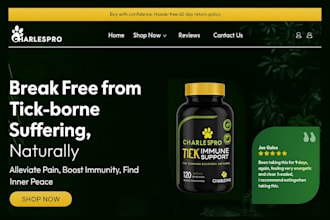 design shopify supplement store for gut health, herbal extract, immunity booster