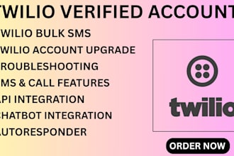 create a verified upgraded twilio account for sip trunk bulk SMS did number
