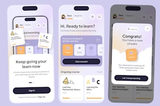 build adult e learning app, kid learning app, educational app, kid learning game