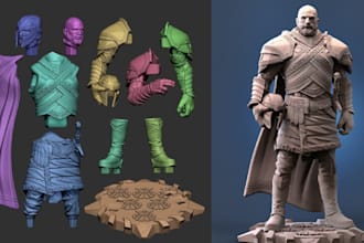 sculpt, print and paint printable 3d miniature warhammer model dnd fantasy stl