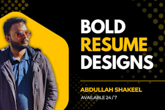 create modern resume and CV design tailored to your goals