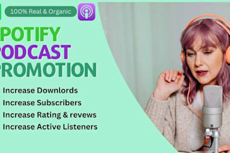do organic spotify podcast promotion to increase downloads and subscribers