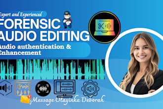 do forensic audio cleanup, content analysis, improve sound quality of any audio