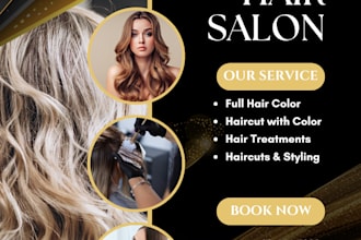design a beauty flyer and a price list for you