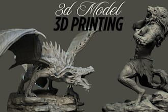 sculpt custom 3d model 3d design 3d character modeling 3d head for 3d printing