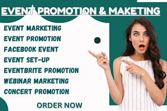 do targeted event promotion, eventbrite, webinar, concerts to increase attendees