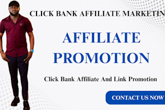 do clickbank affiliate and website set up, link promotion, traffic generation