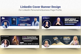 design linkedin cover, banner, header that fits your brand
