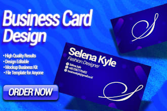 design professional and modern business card for you or your company