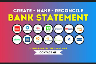 reconcile bank statement PDF to editable format