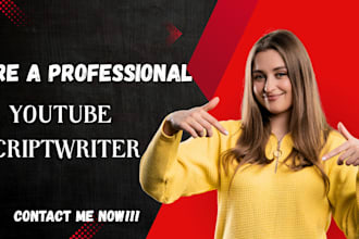 write  video script as a youtube scriptwriter documentary scriptwriter