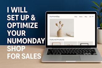 create a professional set up and optimize your numonday shop for sales