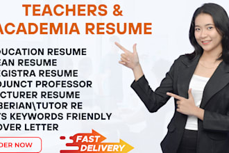 edit and write teachers academia lecturer adjunct professor ats resume CV