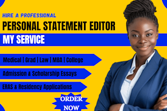 edit personal statement, admission essays, eras residency application