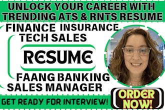 build nursing, healthcare, medical, technical, sales ats optimized resume, cv
