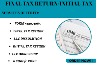 prepare and efile USA tax returns for personal, partnership, llc, c corp, s corp