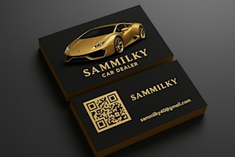 design luxury virtual business visiting card letter head invoice design qr code
