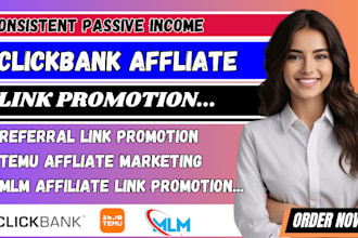 clickbank affiliate marketing, link promotion, mlm promotion, temu link referral