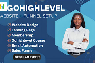 build gohighlevel sales funnel, ghl website, ghl automations, ghl membership ghl