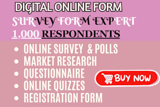 fill online survey questionnaire to reach online survey respondents