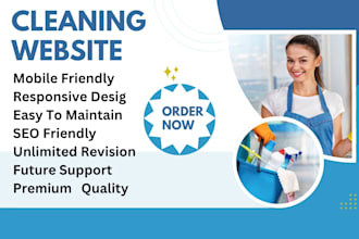 design commercial cleaning website, house cleaning website office cleaning