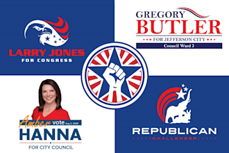 design a minimalist political campaign or candidate logo