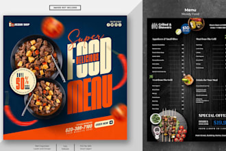 design menu list food poster digital menu food flyer food menu