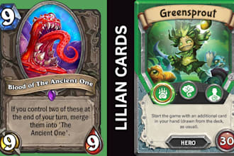 illustrate card game art trading cards board game card game template box design