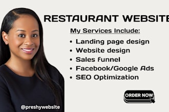 design a restaurant website with an online food ordering system