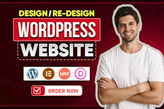build expert stunning, responsive, modern elementor pro wordpress website