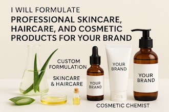 formulate professional skincare, haircare, and cosmetic products for your brand