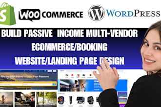 build a multi vendor ecommerce booking website  shopify woocommerce design