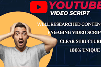 write youtube scripts for top 10, documentary, or explainer vid