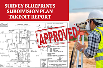blueprint land survey subdivision plan material takeoff and architectural