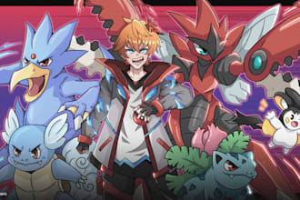draw you as a pokemon trainer with you favorite character