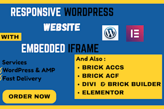 embed iframe or google map and style wordpress layout with page builders