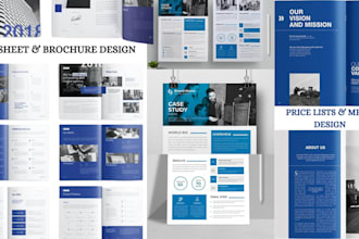 design sell sheet, product catalog, brochure, flyer, price list, sales sheet