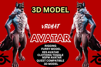 create vrchat avatar, furry vrchat model and vrc avatar upload