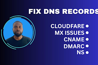 set up cloudflare and fix dns, cname, ns, and mx record issues
