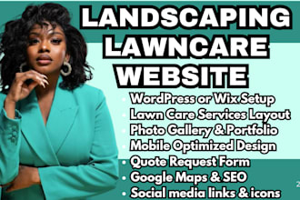 landscaping website lawn care website gardener website yard service website
